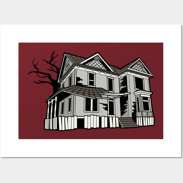 Haunted Hillhurst Mansion Wall Art by GodPunk